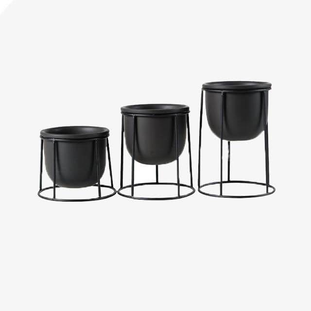 Lot de 3 piédestal moderne pour plantes style scandinave