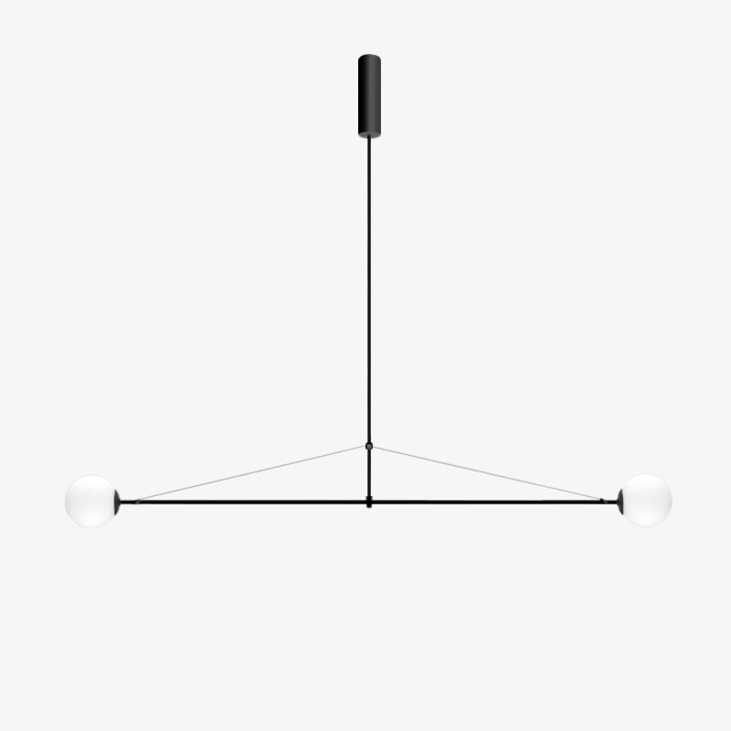 Lustre design LED minimaliste en métal noir Karry
