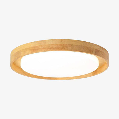 Plafonnier en bois à LED rond design Solid