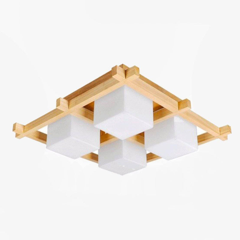 Plafonnier en bois style Korean