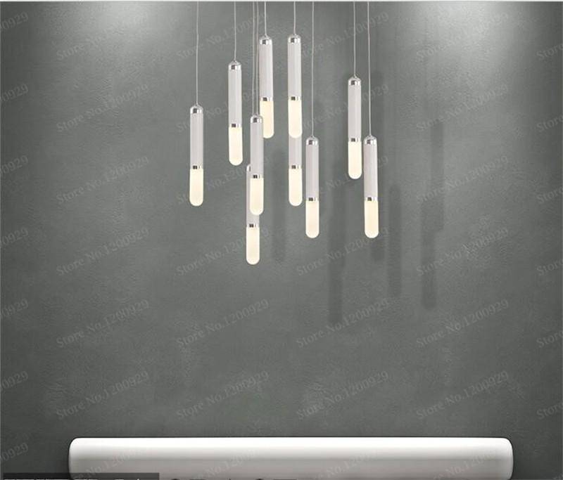 Suspension LED design cylindre blancs Vintage