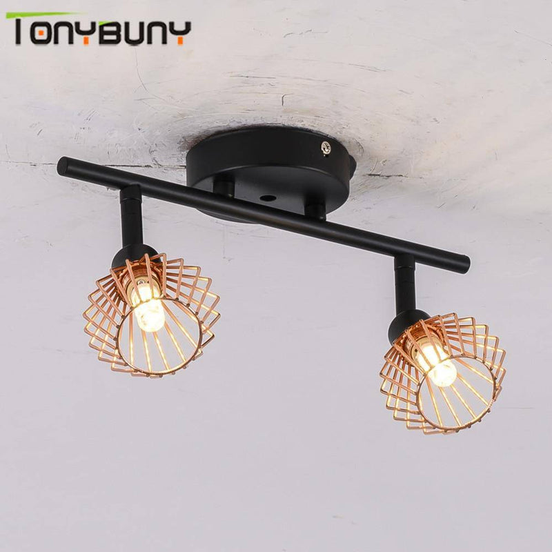 Applique moderne LED en métal noir et abat-jour cuivré Buny