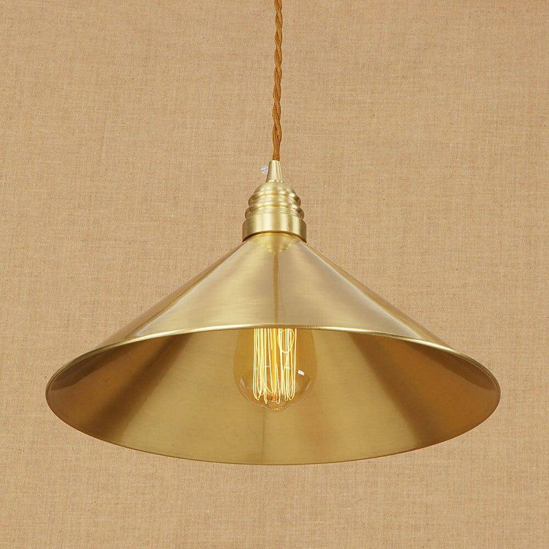 Suspension design à LED avec abat-jour doré Iron Loft