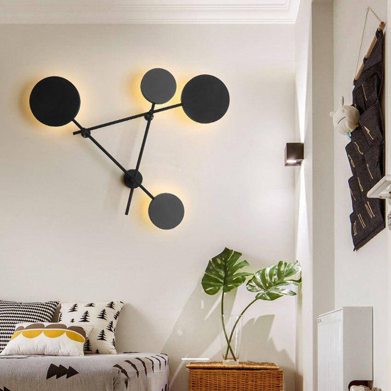 Applique murale design à LED en métal avec plusieurs disques Fly