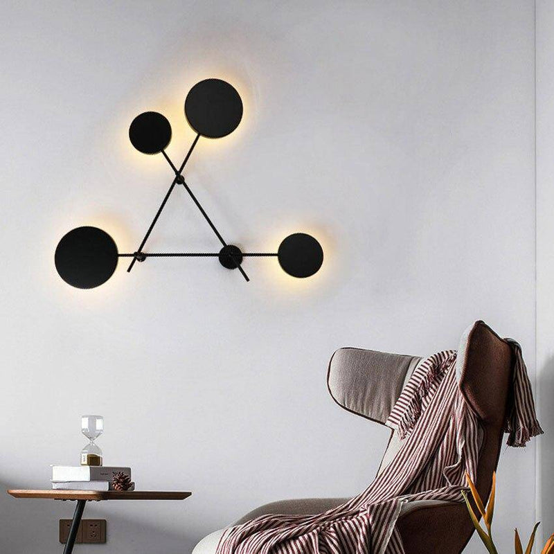 Applique murale design à LED en métal avec plusieurs disques Fly