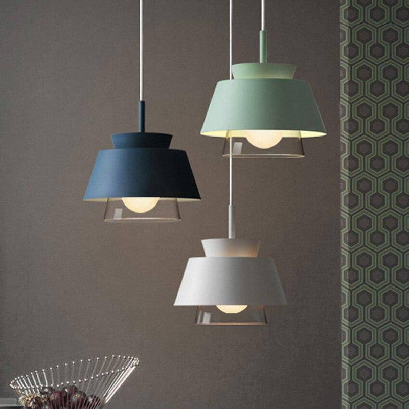 Suspension design à LED avec abat-jour en métal coloré Fly