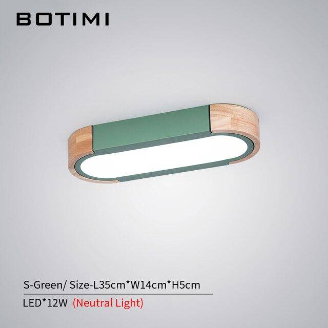 Plafonnier design LED en bois aux formes arrondies Loft