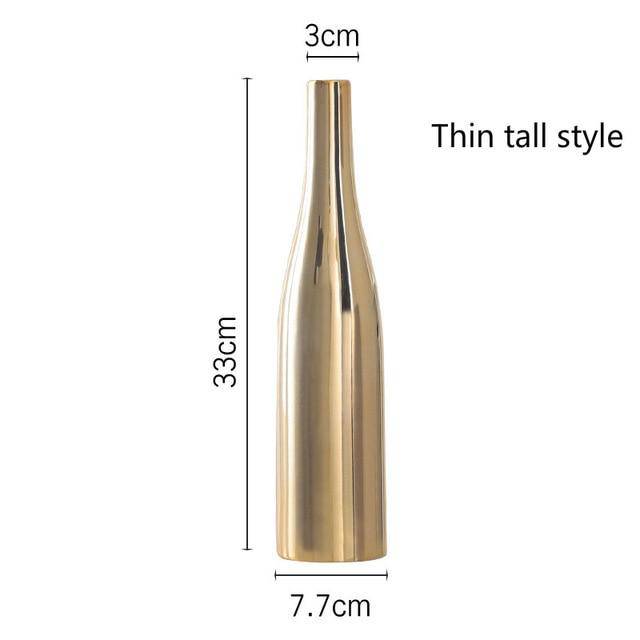 Vase design en céramique doré Mory B