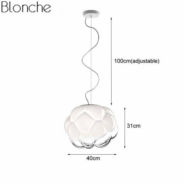 Suspension moderne à LED en verre style Cloud Light