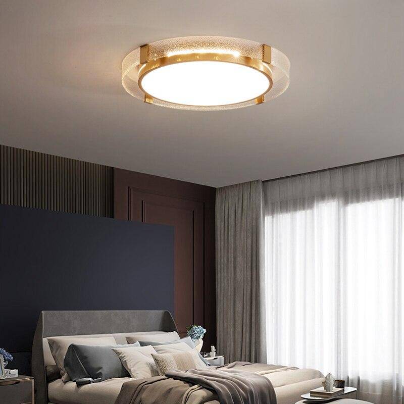 Plafonnier moderne LED avec cercles dorés Luxury