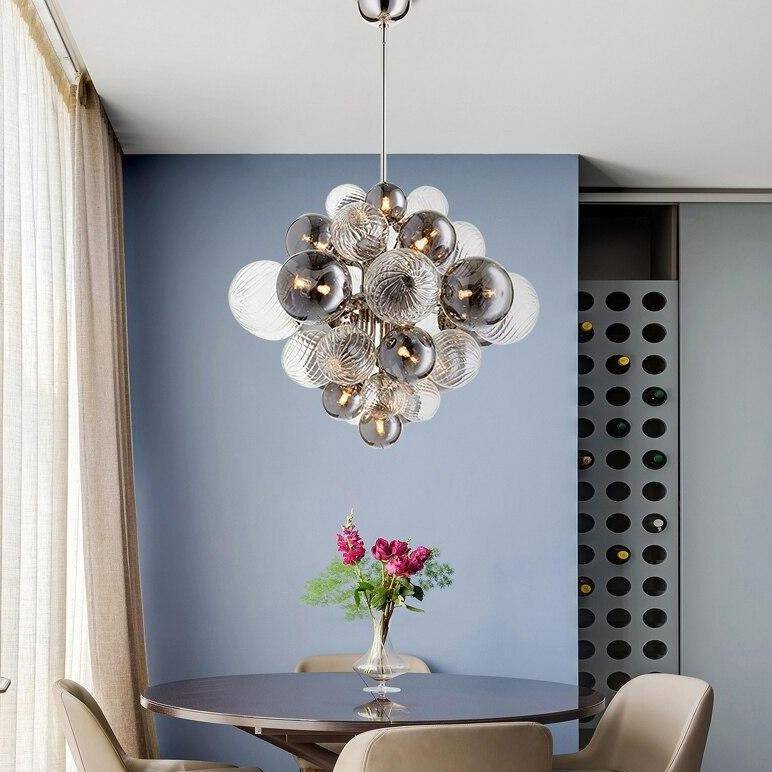 Suspension design LED avec plusieurs boules en verre Ball