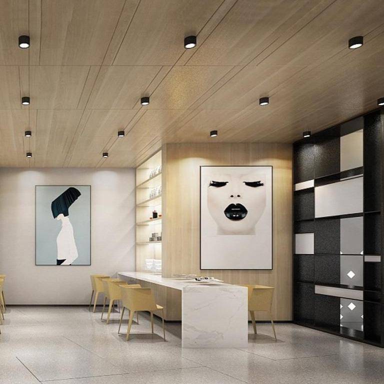 Spot rond à LED avec finitions modernes en aluminium