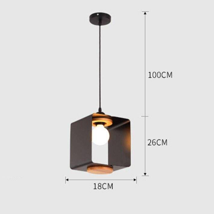 Suspension moderne LED en cube coloré Creative