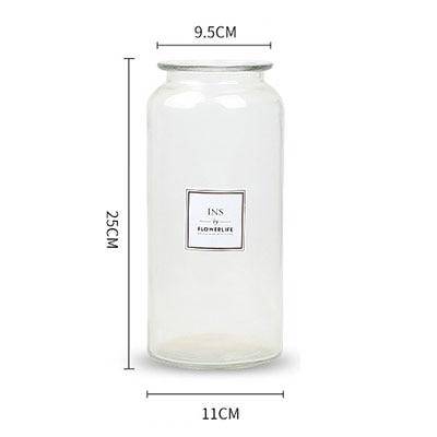 Vase en verre design rond style Lao