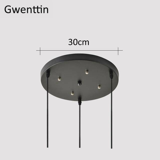 Suspension design LED en bois avec abat-jour arrondi en verre Nordic