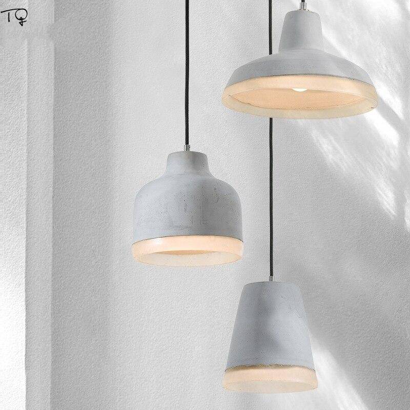Suspension design à LED avec abat-jour en ciment Creative Loft