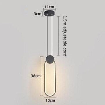 Suspension design LED minimaliste géométrique Oryna