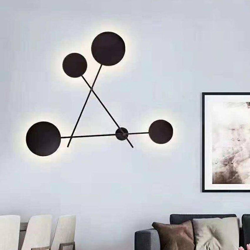 Applique murale design à LED en métal avec plusieurs disques Fly