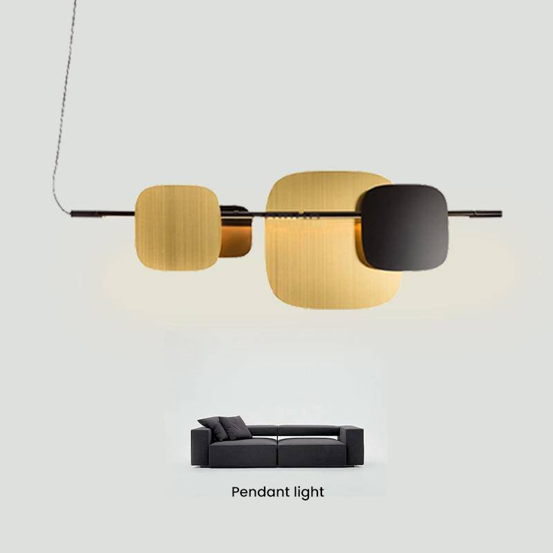 Applique murale design à LED avec plusieurs carrés arrondi en métal Loft