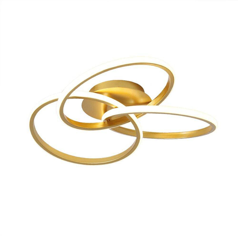 Plafonnier design LED avec plusieurs anneaux en métal Loft