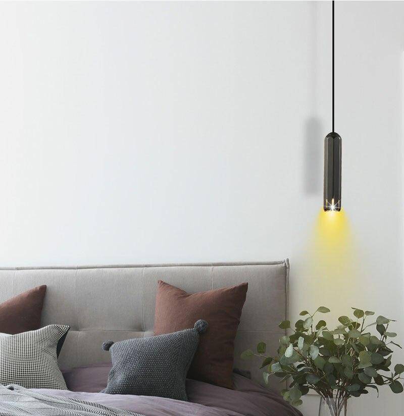 Suspension design LED à tube en métal Hang