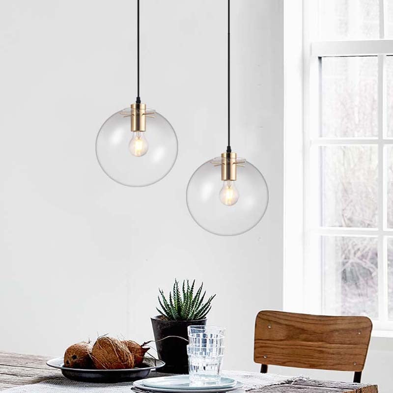 Suspension design avec boule en verre suspendue Dixie