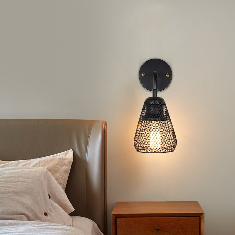 Applique murale moderne LED en métal noir Ovo