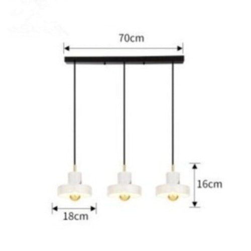 Lustre design LED avec abat-jour en marbre blanc Luxia