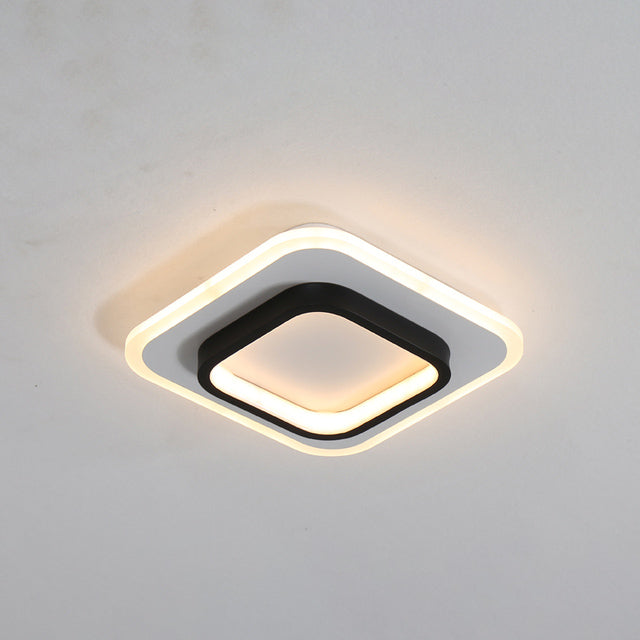 Plafonnier moderne LED forme carré ou circulaire Clery