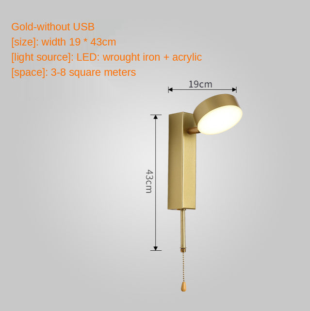 Applique murale design LED avec support rectangulaire Samia