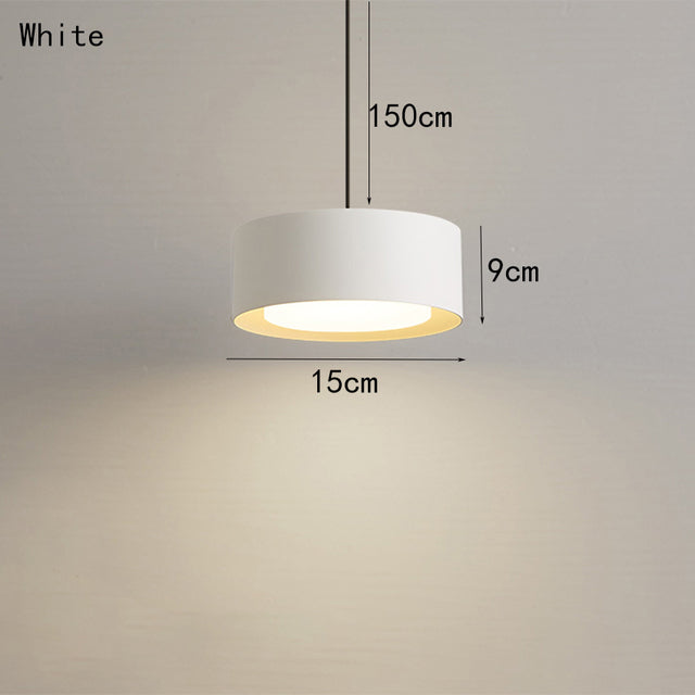 Suspension moderne LED cylindre court et métallique Reese