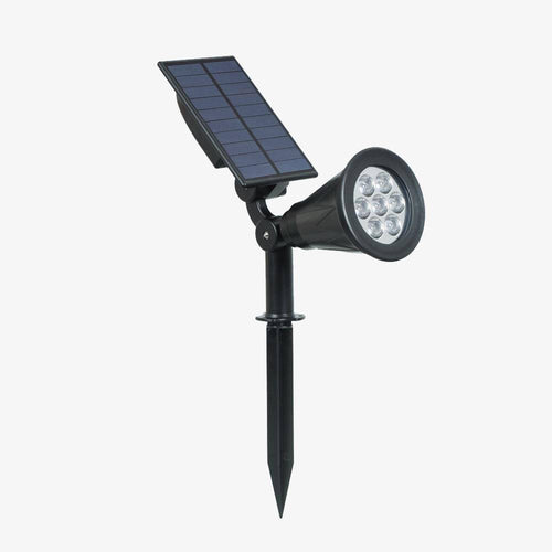 Spot dirigeable LED extérieur solaire à piquer (lot de 2)