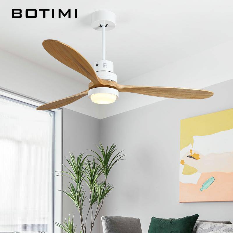 Ventilateur de plafond LED Modern à base colorée