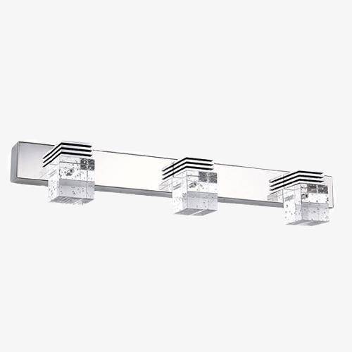 Applique à tableau et miroir LED chromée et cristal