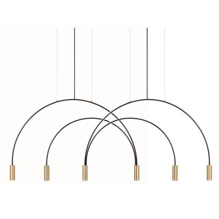 Lustre design branches fines en forme de U