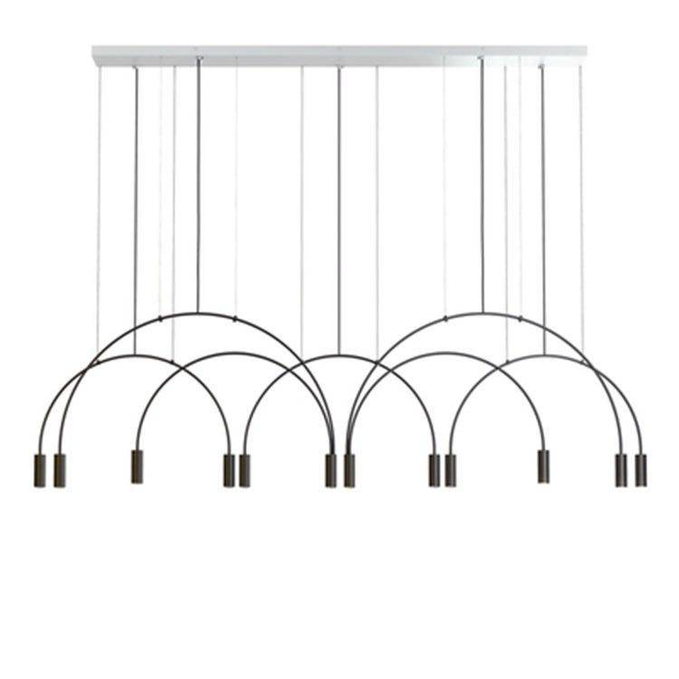 Lustre design branches fines en forme de U