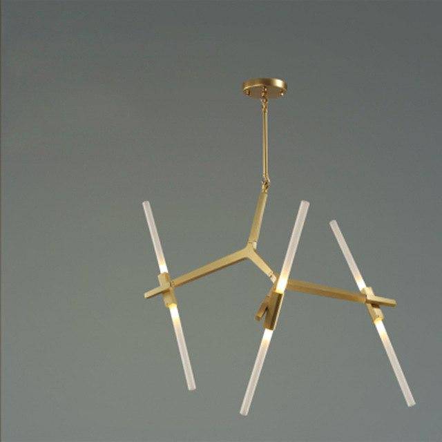 Lustre design scandinave avec plusieurs branches en tube