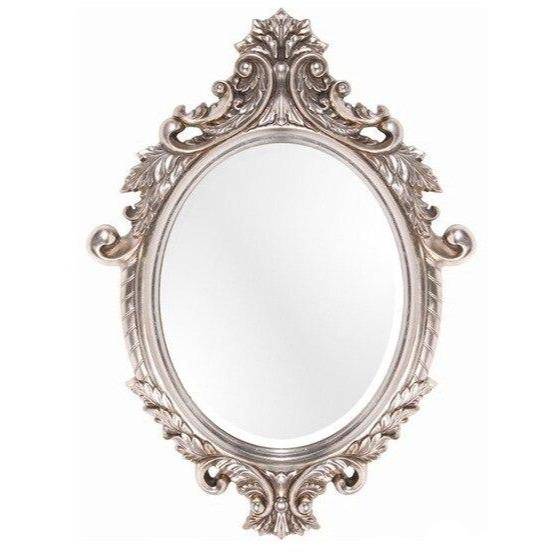 Miroir mural rétro argenté style baroque