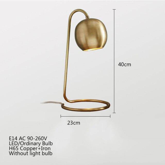Lampe à poser design à LED dorée avec abat-jour métal Loft