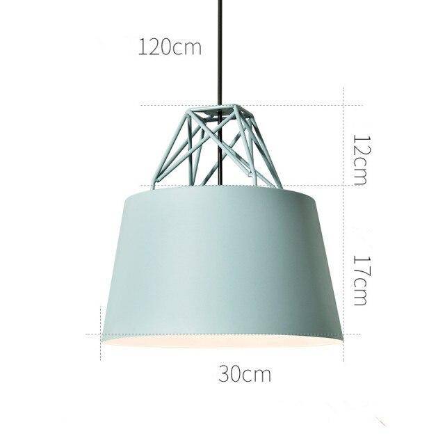 Suspension design à LED avec abat-jour en métal coloré Morning