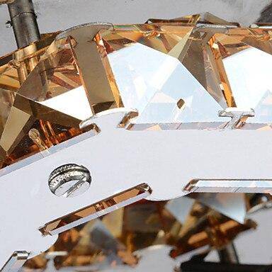 Plafonnier chromé LED carré en cristal Sala