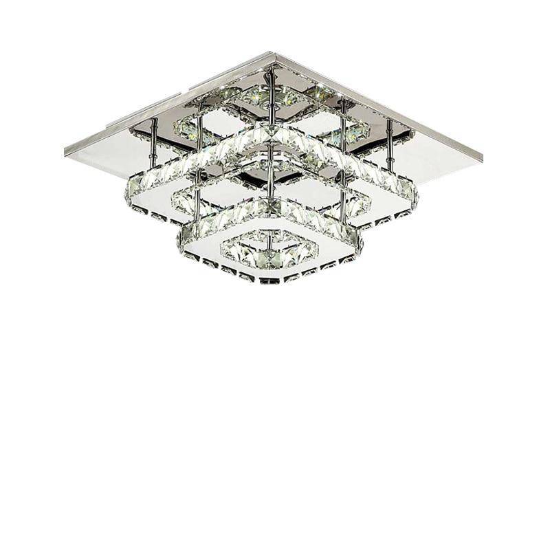 Plafonnier carré LED en cristal carré Hallway