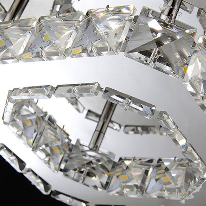 Plafonnier carré LED en cristal carré Hallway
