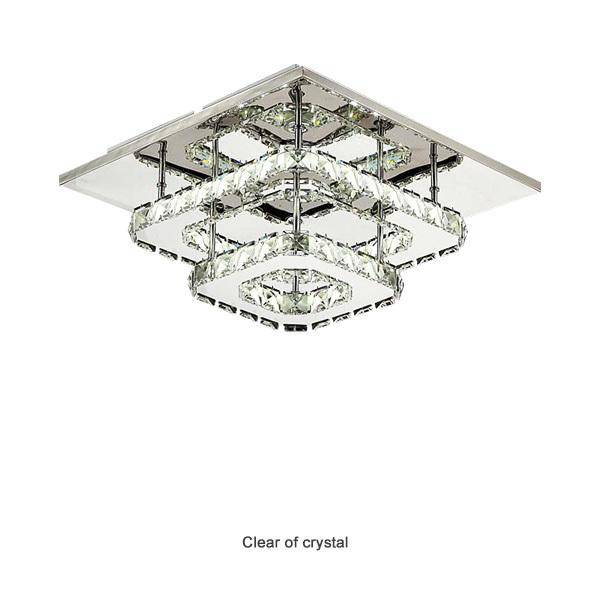 Plafonnier carré LED en cristal carré Hallway