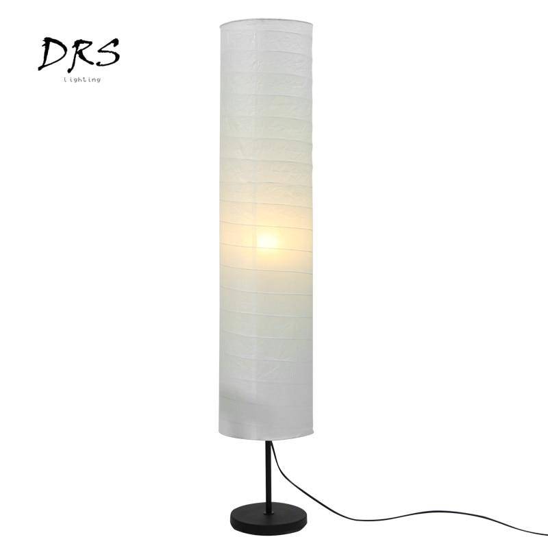 Lampadaire moderne avec abat-jour cylindrique en en papier Floor