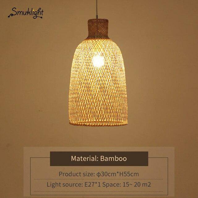 Suspension moderne forme en bambou Work