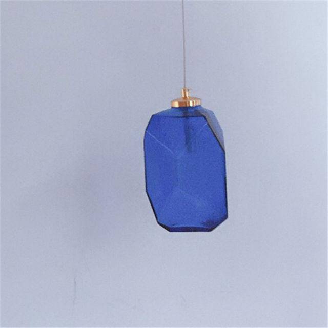 Suspension design à LED en verre cristal coloré Luxury