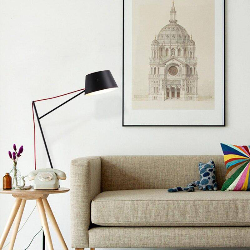 Lampe de chevet ou bureau design noir Long