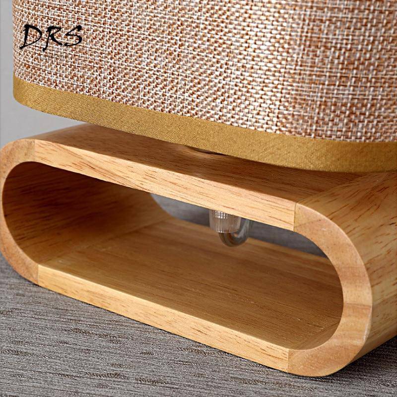 Lampe de chevet en bois avec abat-jour Wedding