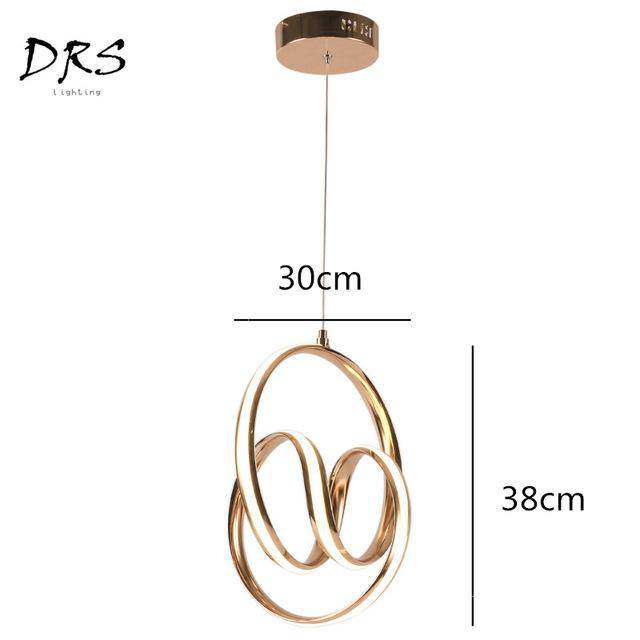 Suspension design arrondi doré Restaurant
